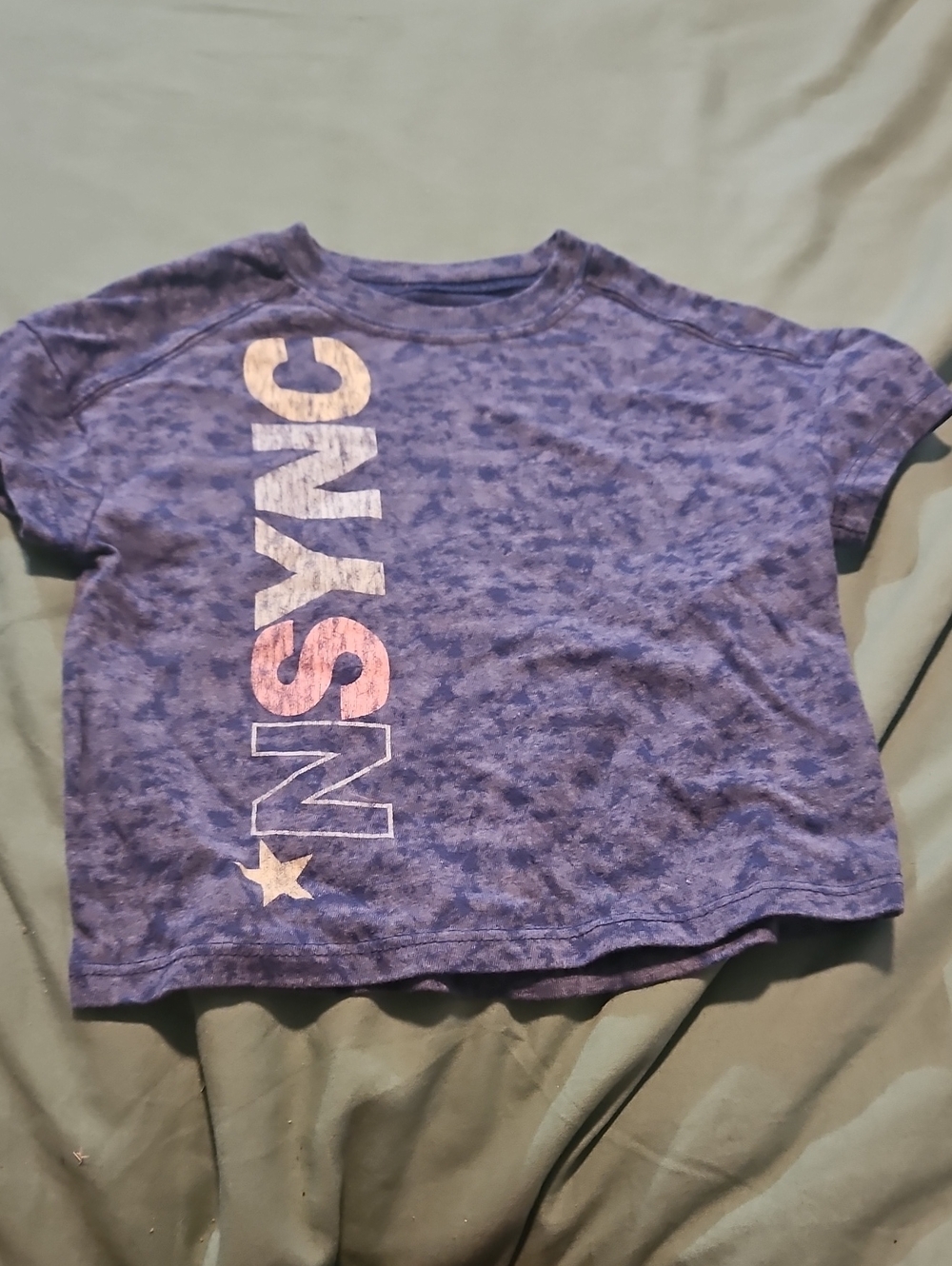 Girls' Navy Graphic Tee - 'NSYNC Vertical Print - Size 5